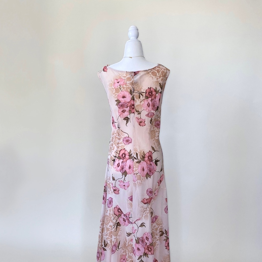 Vintage Y2K Pink Cowl Neck Maxi Dress - Picture 5 of 10